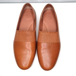 Gentle Souls loafers brown tan cognac leather size 9. Eugene ruffle